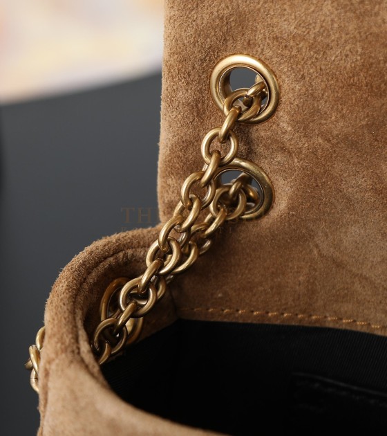 Sa1nt Lau*nt Y51 Jamie 4.3 Bag Suede Leather Camel Brown 20*12*7cm 809696 Master Quality