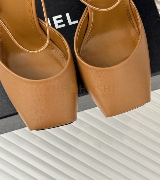 Sa1nt Lau*nt Y51 Scandale Heels Brown Leather 11cm Size 35-42