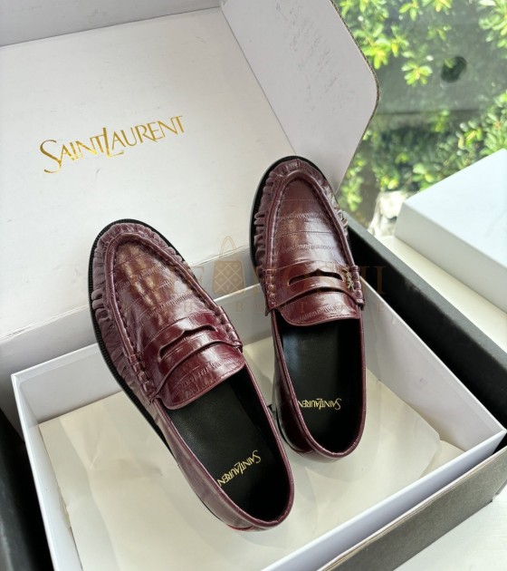 Sa1nt Lau*nt Y51 Logo Le Loafers Red  Master Quality