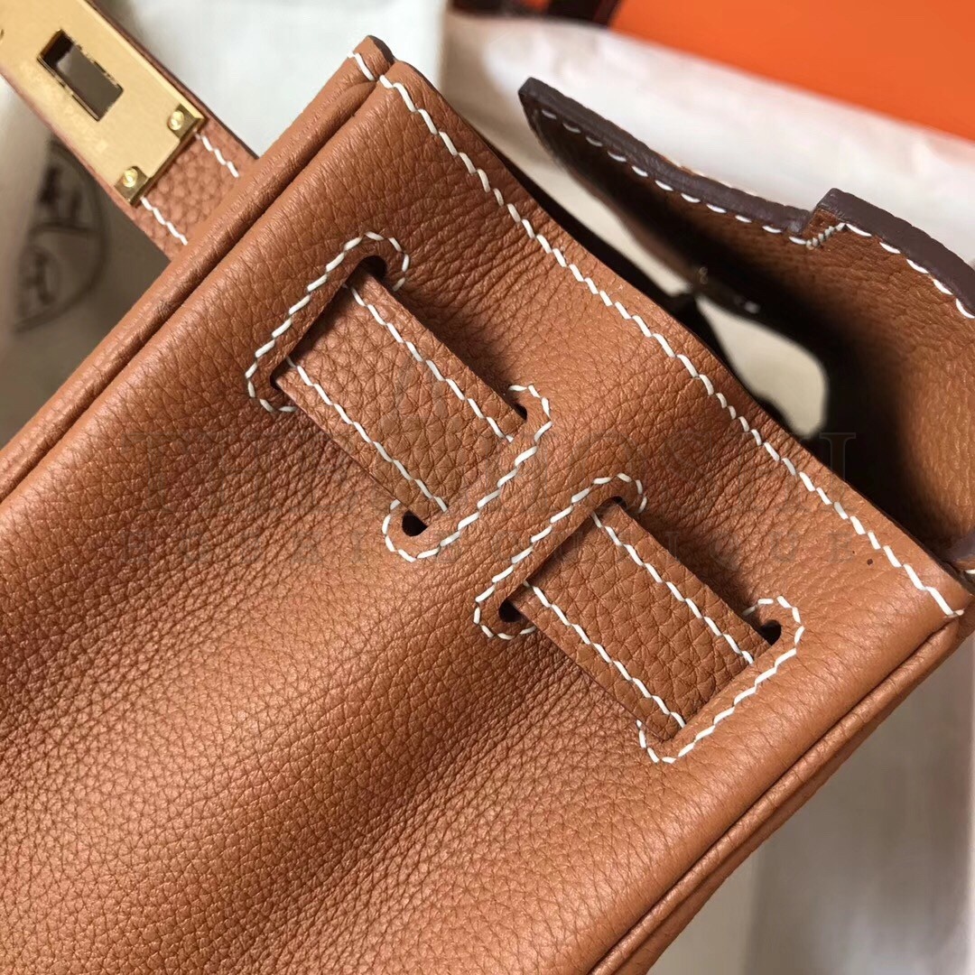 H**me5 Gold Clemence Kelly 28cm Handmade Bag Master Quality