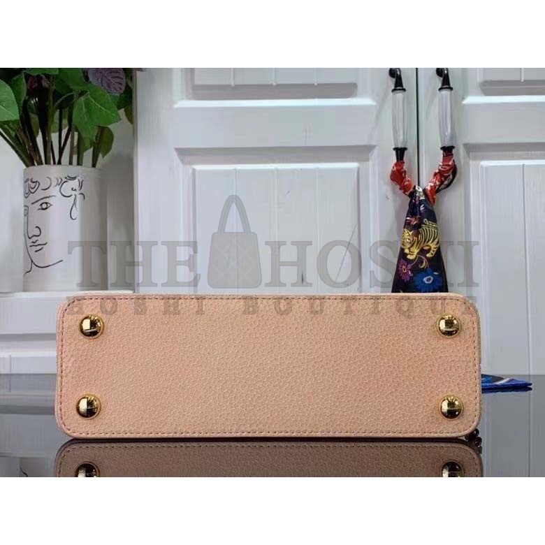 L0vis Vvtt0n LV Women Capucines BB Handbag Yellow Taurillon Leather Shimmery Master Quality