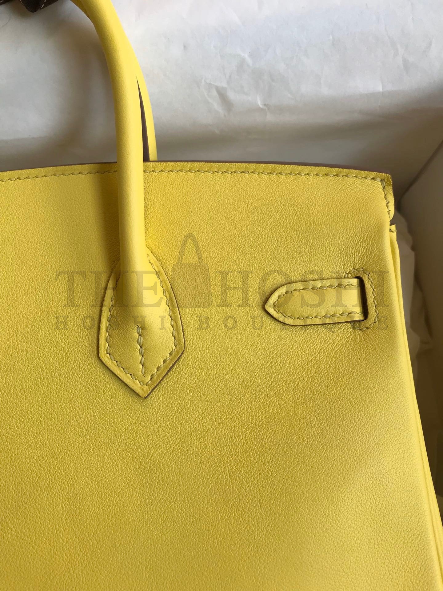 H**me5 Birkin 25 Retourne Handmade Bag In Lime Swift Calfskin Master Quality