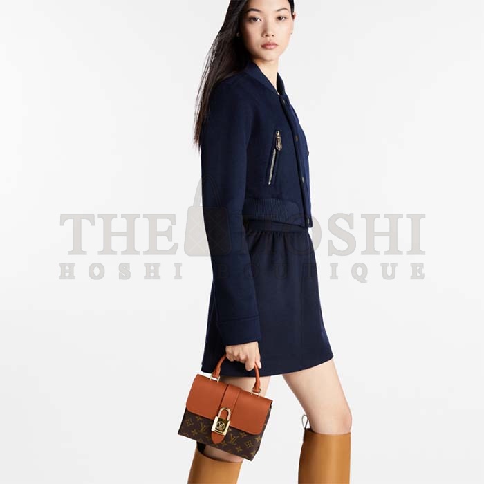 L0vis Vvtt0n LV Women Locky BB Bag Brown Monogram Coated Canvas Smooth Cowhide Master Quality