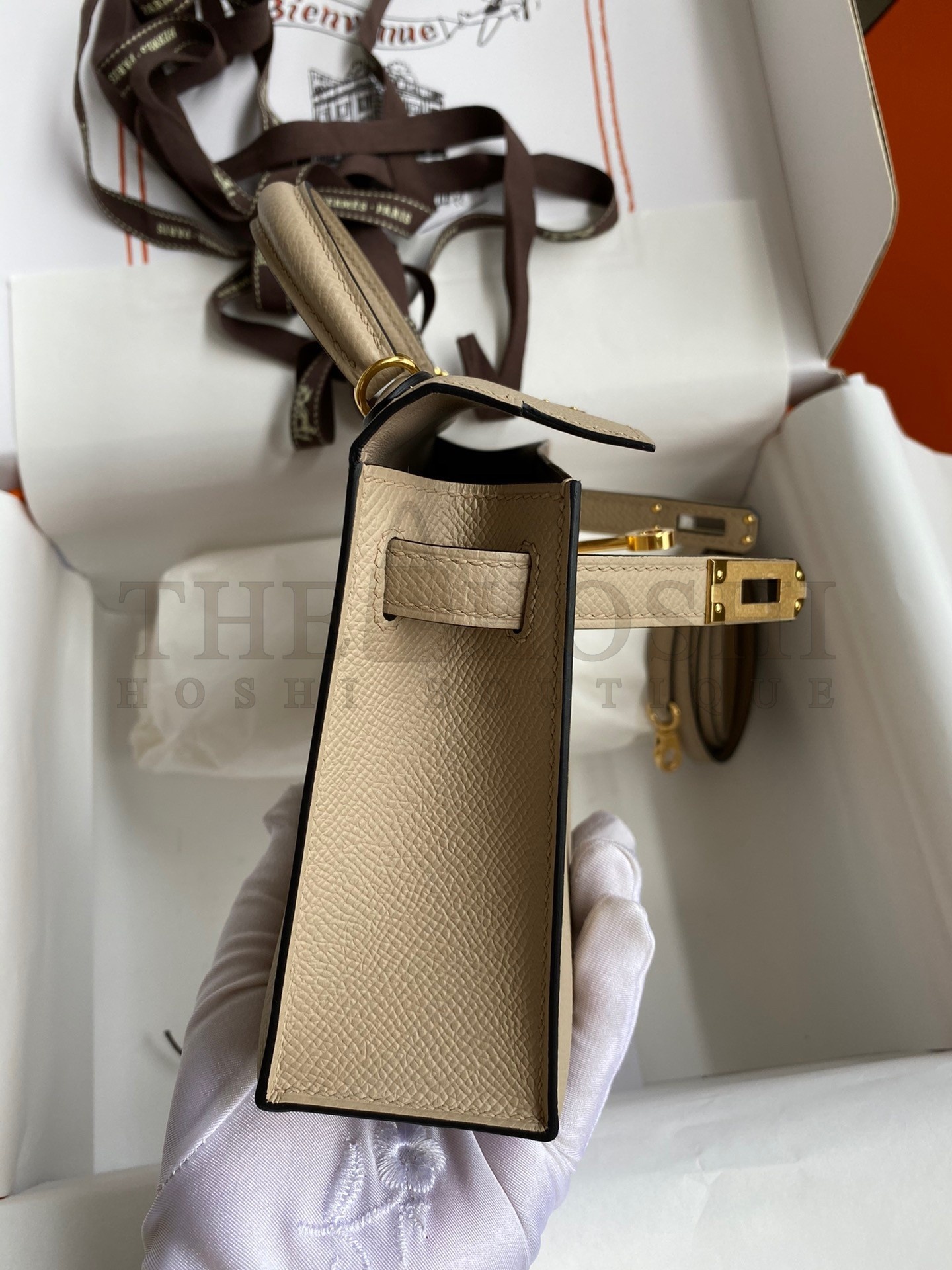 H**me5 Kelly Mini II Sellier Handmade Bag In Trench Epsom Calfskin Master Quality