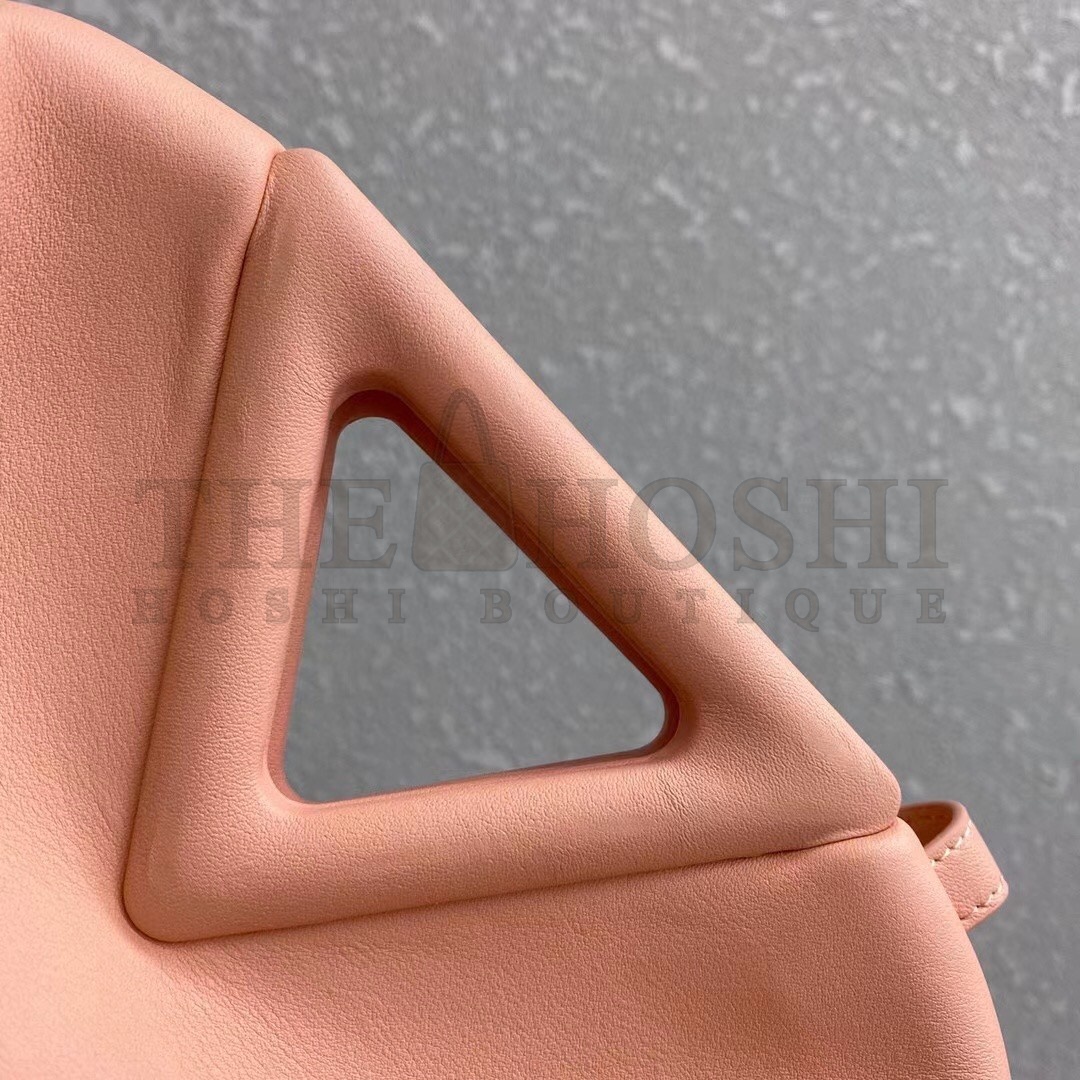 B0tt*ga Ven*ta Small Point Top Handle Bag In Peachy Leather Master Quality