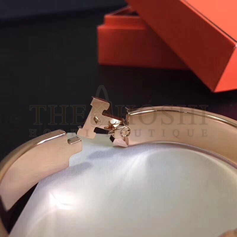 H**me5 Pink Enamel Clic H PM Bracelet Master Quality