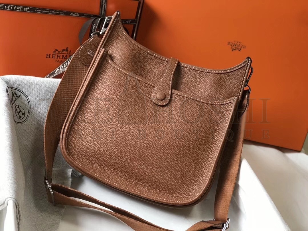 H**me5 Evelyne III 29 Bag In Gold Clemence Leather Master Quality