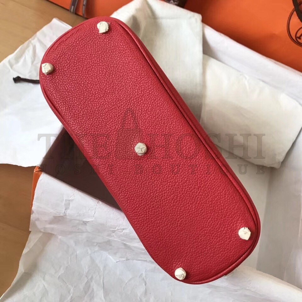 H**me5 Red Clemence Bolide 27cm Handmade Bag Master Quality