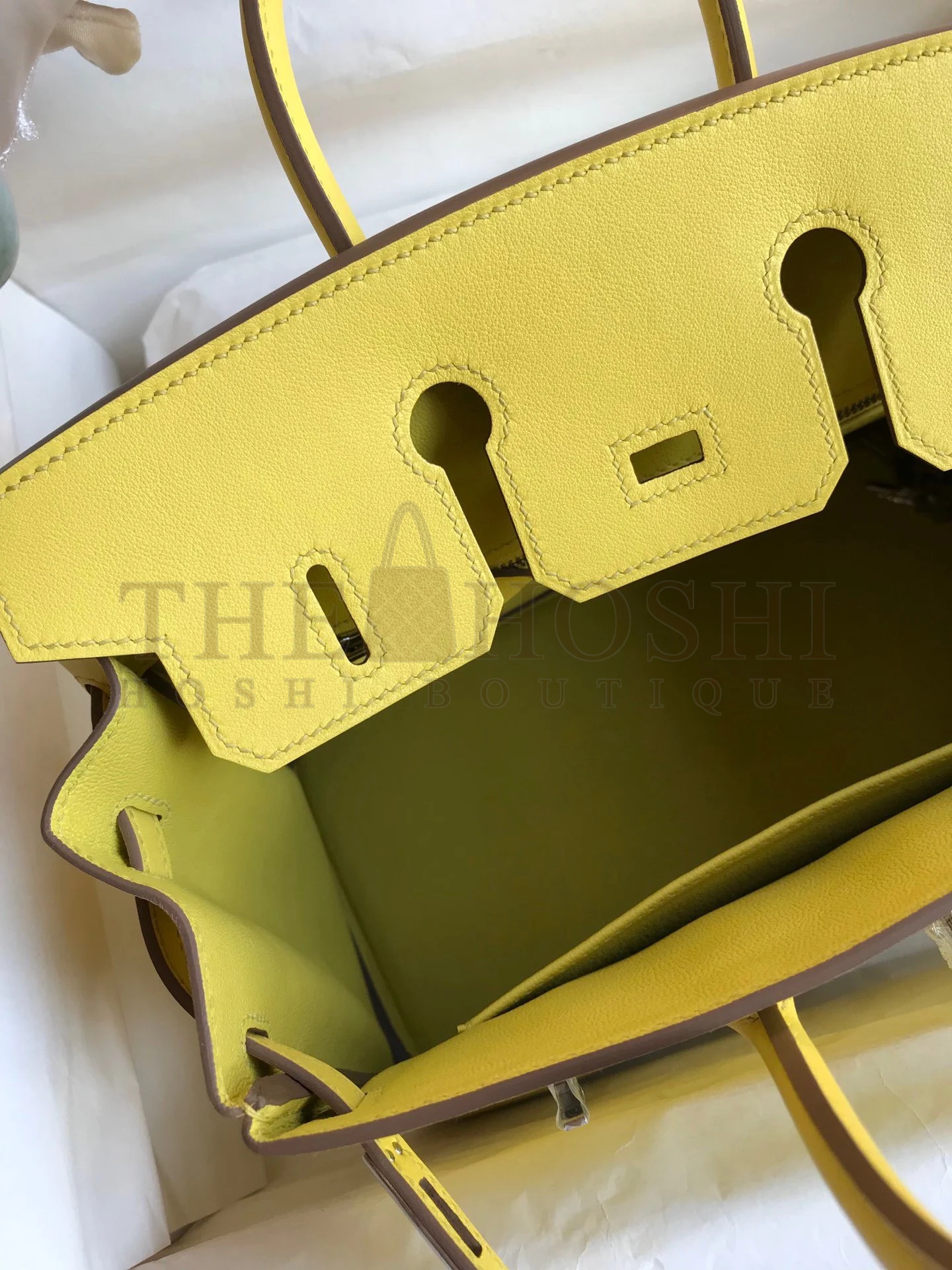 H**me5 Birkin 25 Retourne Handmade Bag In Lime Swift Calfskin Master Quality