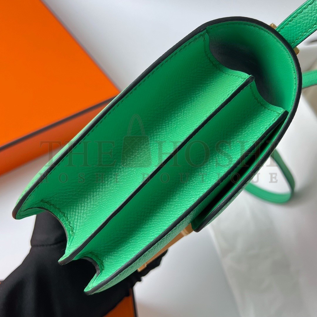 H**me5 Constance 18 Handmade Bag In Vert Comics Epsom Calfskin Master Quality