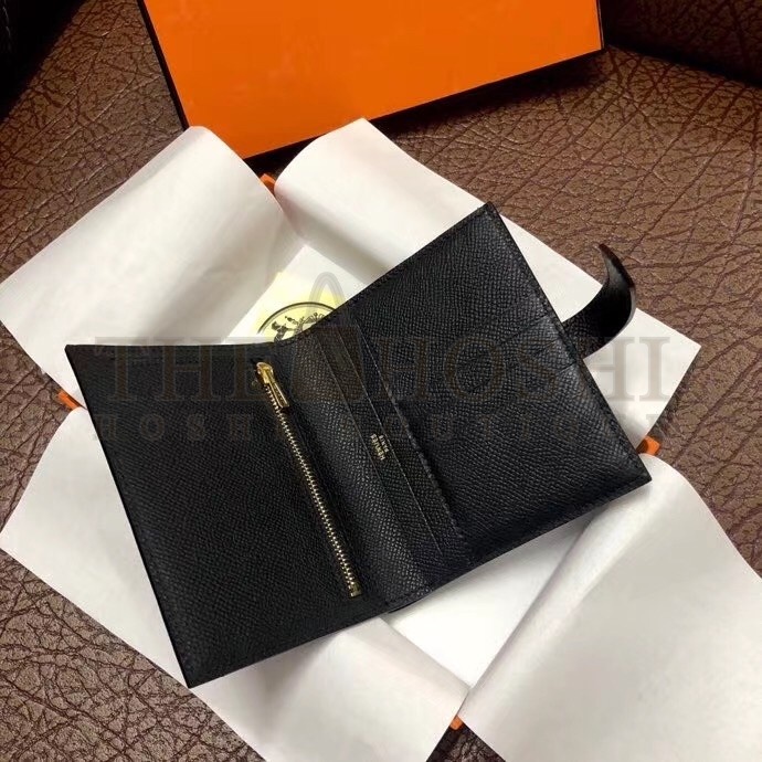 H**me5 Bearn Compact Wallet In Black Epsom Leather Master Quality