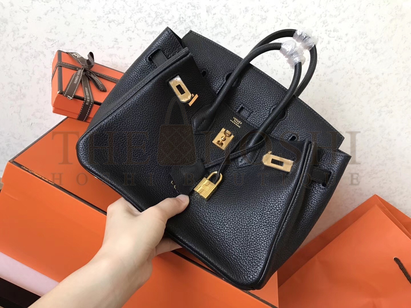 H**me5 Black Birkin 25cm Clemence Handmade Bag Master Quality