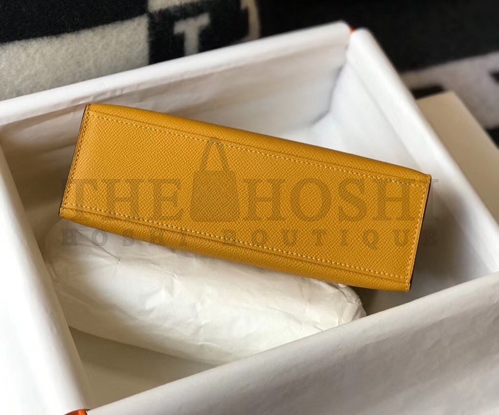 H**me5 Kelly Pochette Bag In Yellow Epsom Leather Master Quality