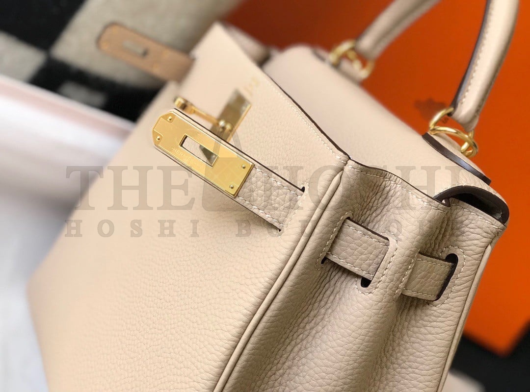 H**me5 Kelly 32cm Retourne Bag in Trench Clemence Leather GHW Master Quality