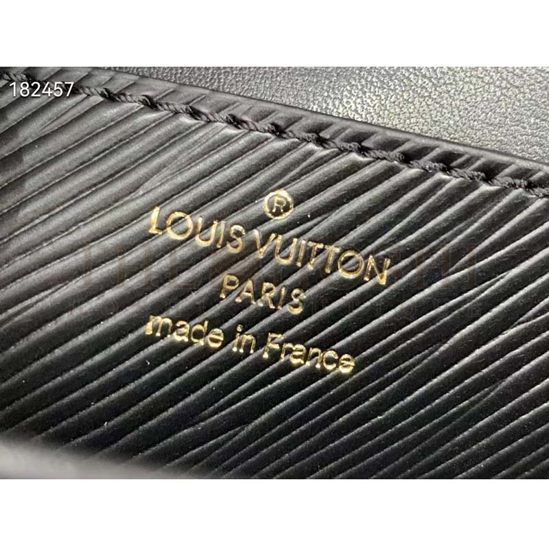 L0vis Vvtt0n LV Women Twist MM Lemon Handbag Black Epi Grained Cowhide Master Quality