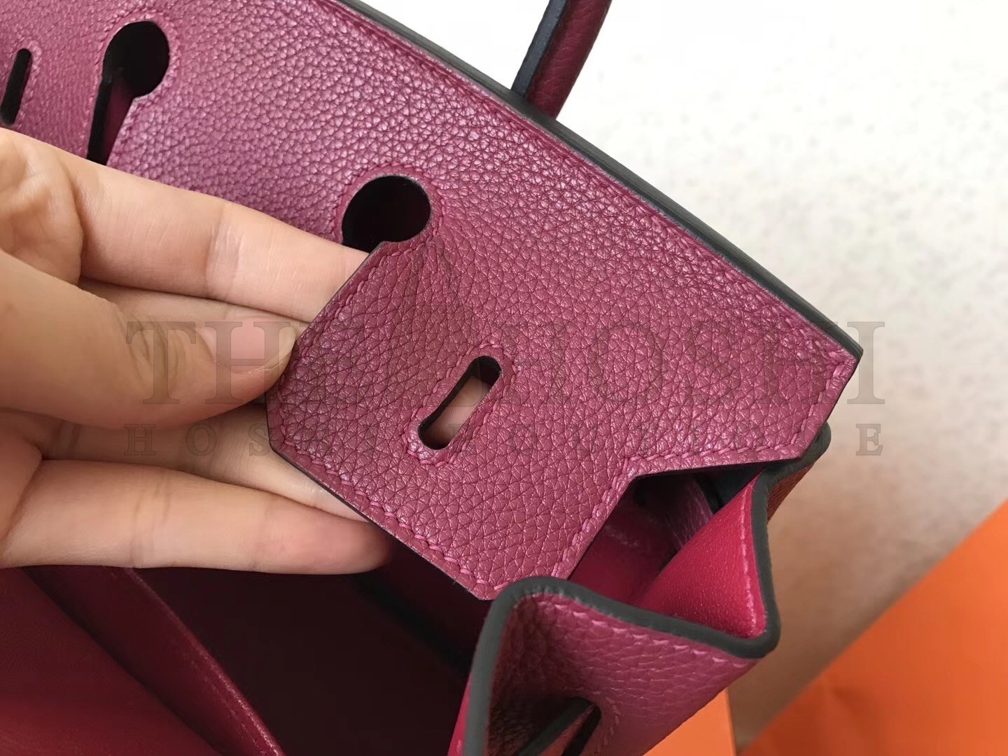 H**me5 Ruby Birkin 25cm Clemence Handmade Bag Master Quality