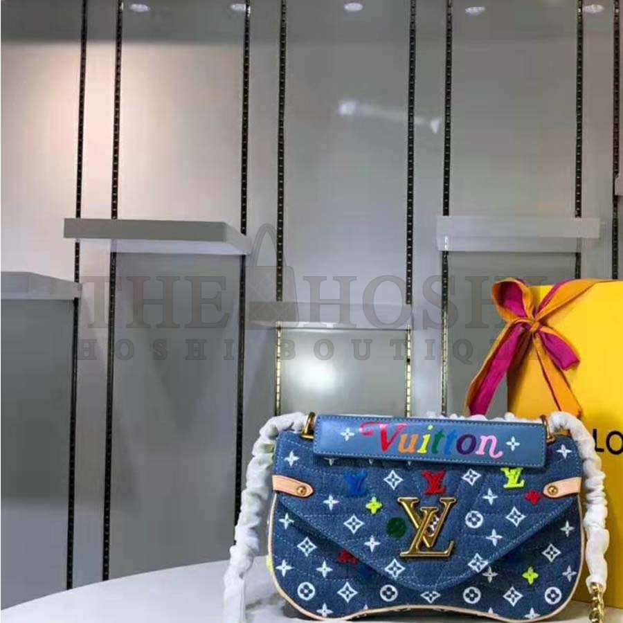 L0vis Vvtt0n LV Women New Wave Chain Bag MM-Blue Master Quality