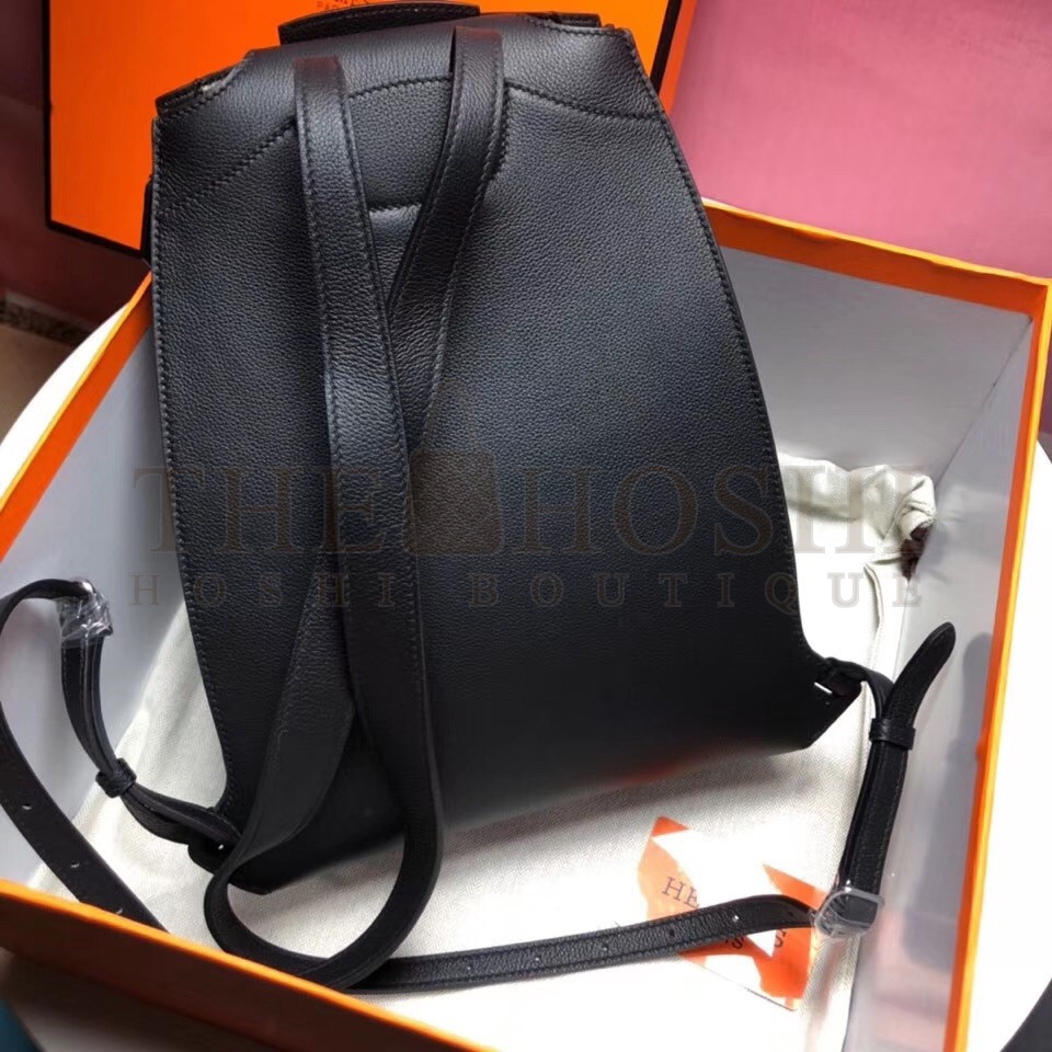 H**me5 GR24 Backpack In Black Everycolor Calfskin Master Quality