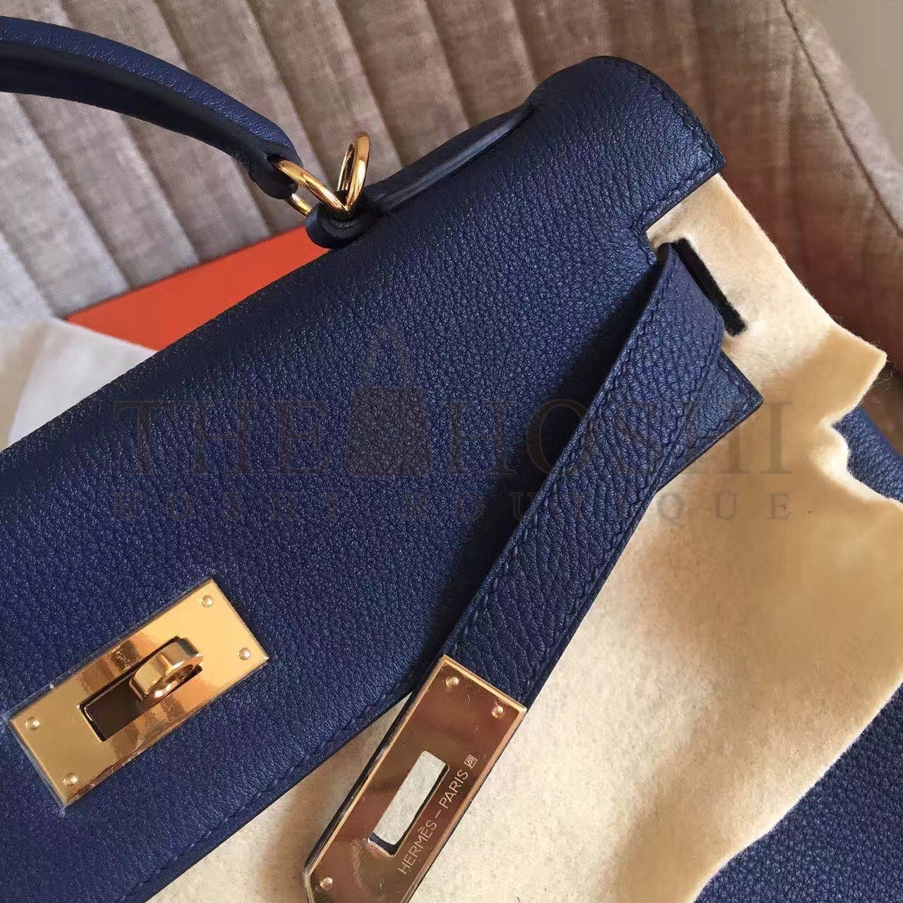 H**me5 Sapphire Clemence Kelly Retourne 32cm Handmade Bag Master Quality