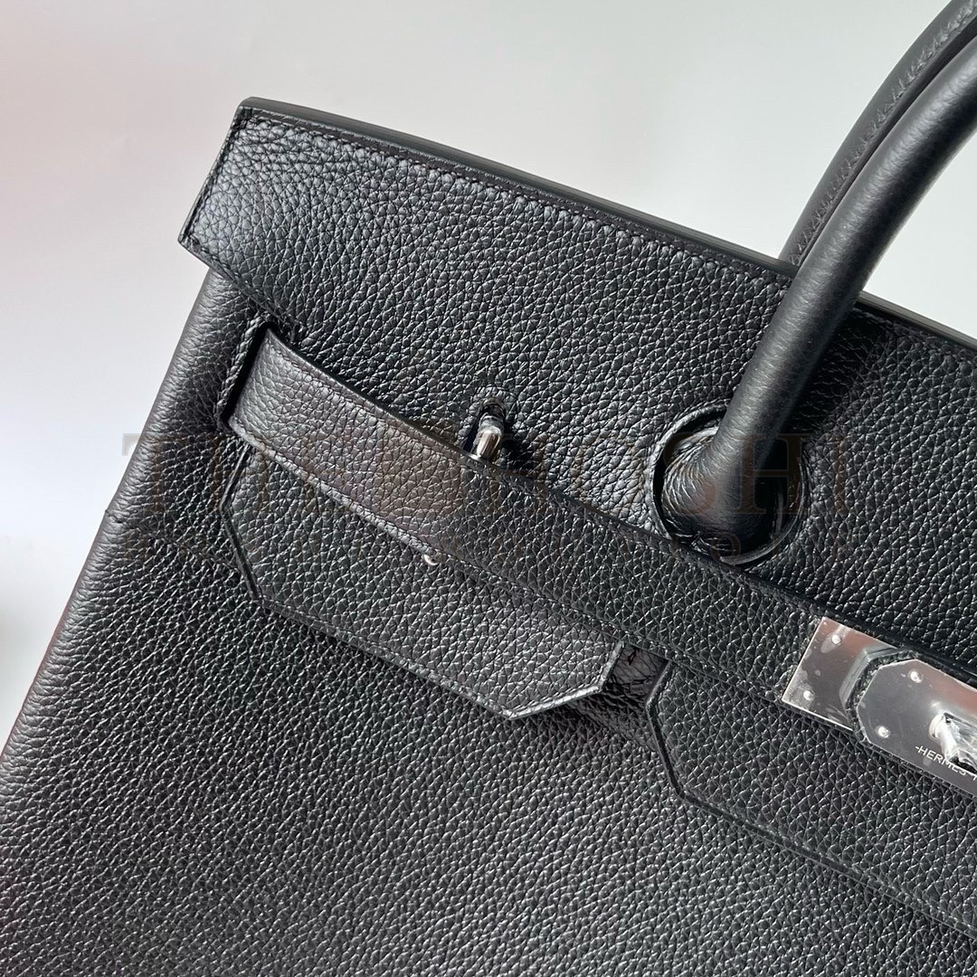 H**me5 HAC Birkin 40 Handmade Bag in Black Clemence Leather Master Quality