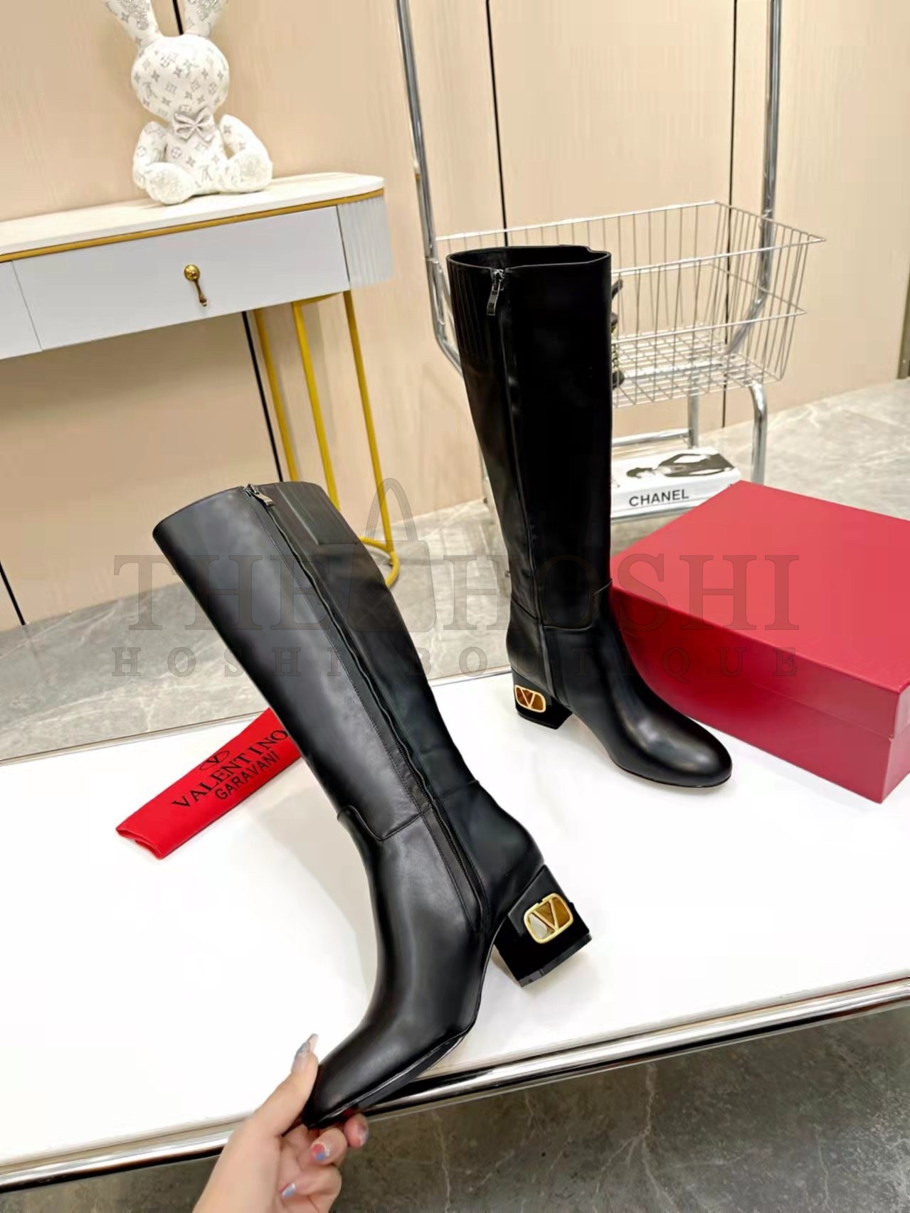 Va1e*ntin0 Heritage Boots 60mm In Black Calfskin Leather Master Quality