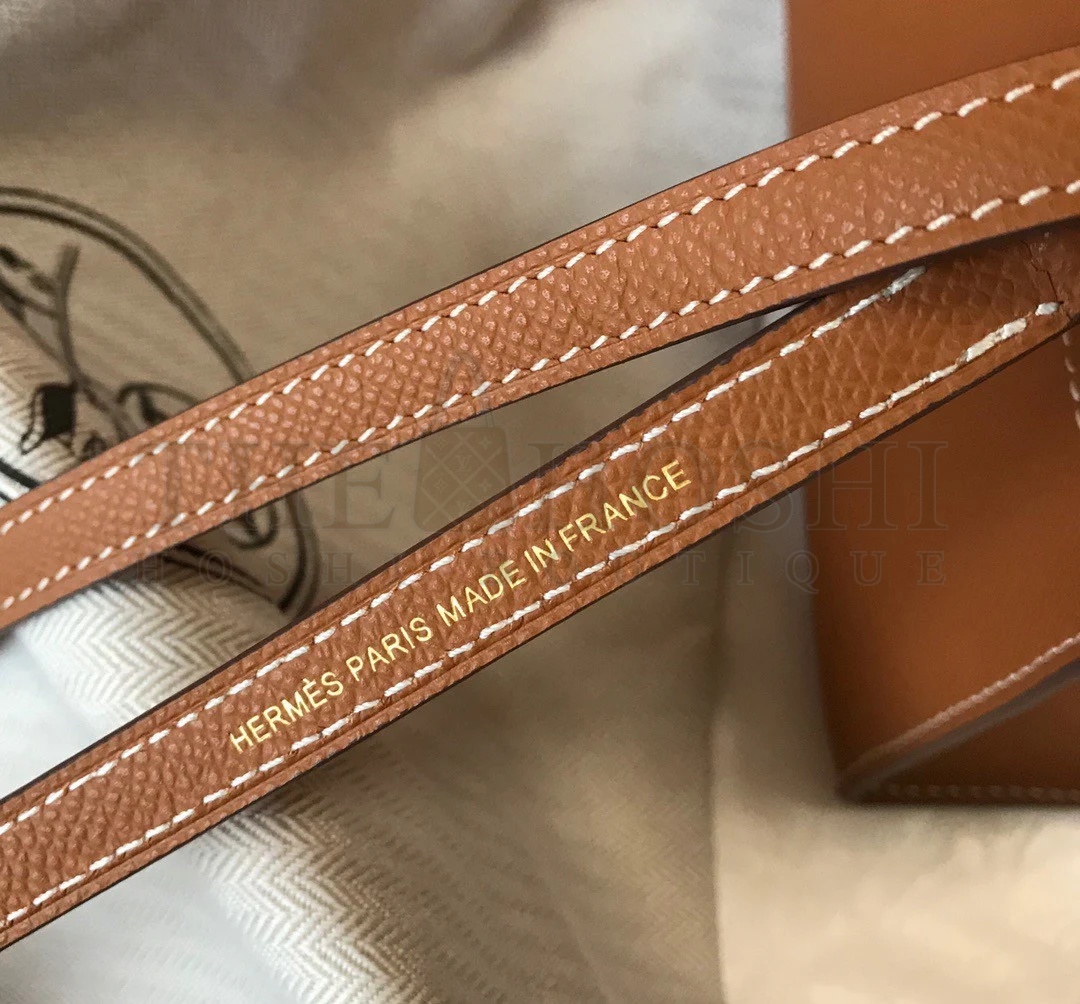 H**me5 Kelly Mini II Sellier Bag In Gold Epsom Leather Master Quality