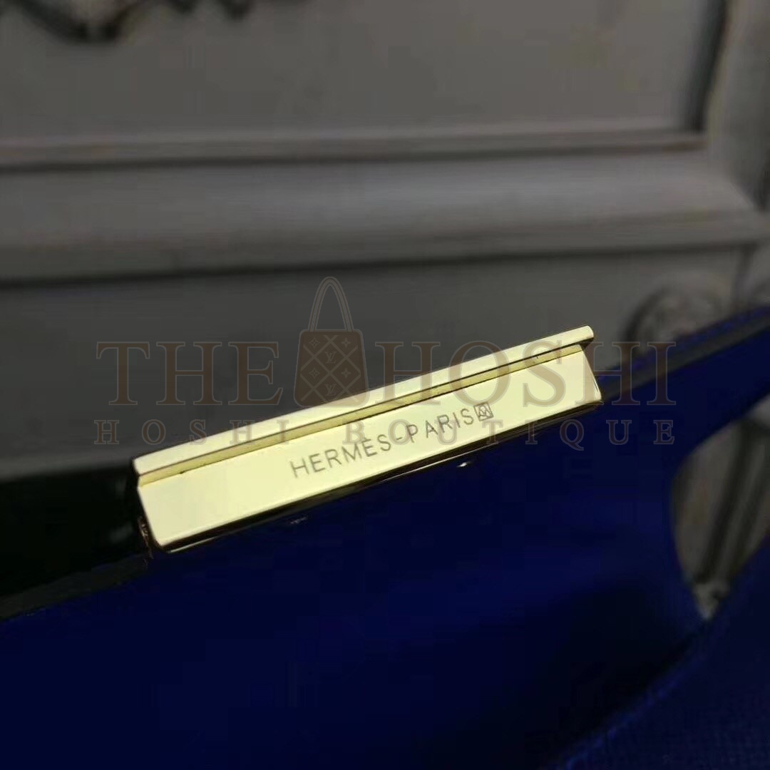 H**me5 Blue Electric Constance MM 24cm Epsom Leather Bag Master Quality