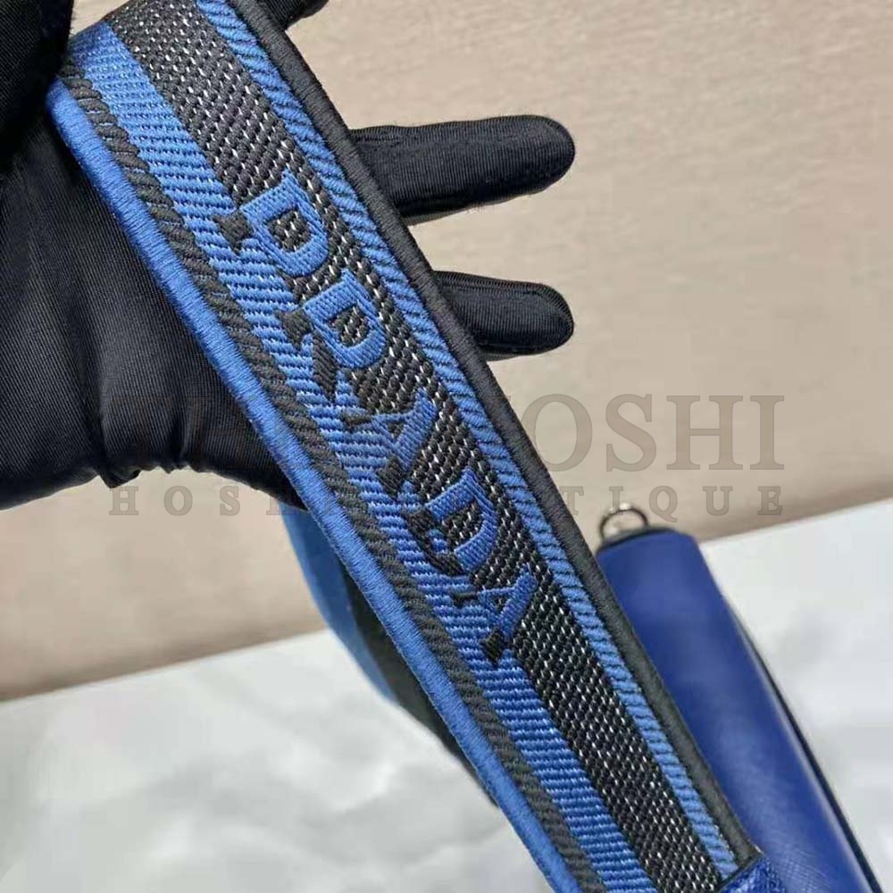 Pra*a Women Saffiano Leather Shoulder Bag with Sleek-Navy Master Quality