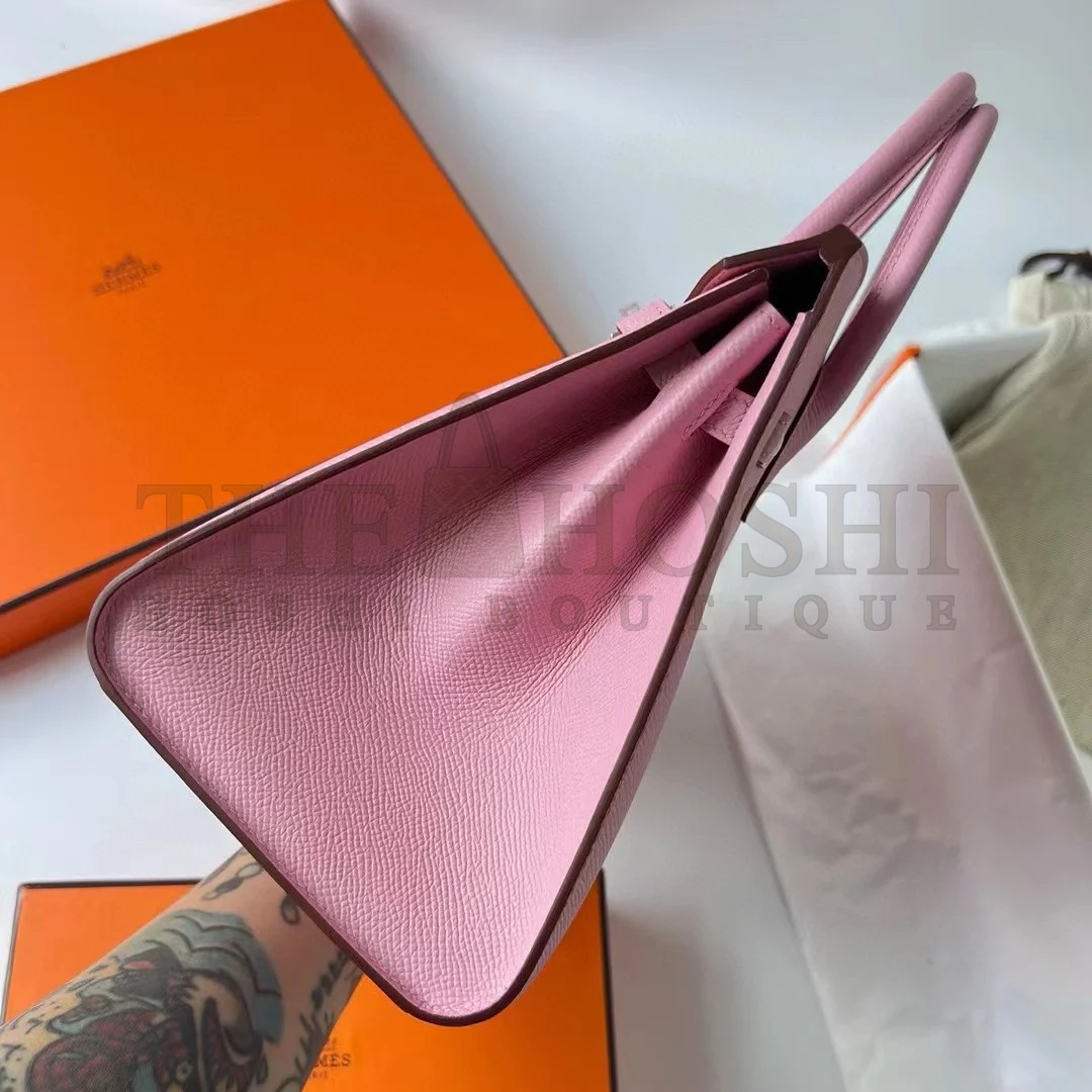 H**me5 Birkin 25 Sellier Handmade Bag In Rose Confetti Epsom Calfskin Master Quality