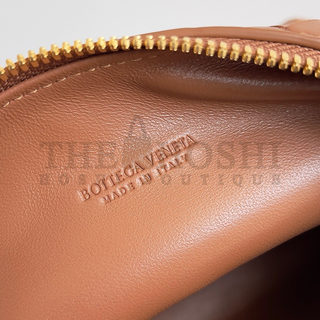 B0tt*ga Ven*ta Mini Wallace Bag in Brown Intrecciato Calfskin Master Quality