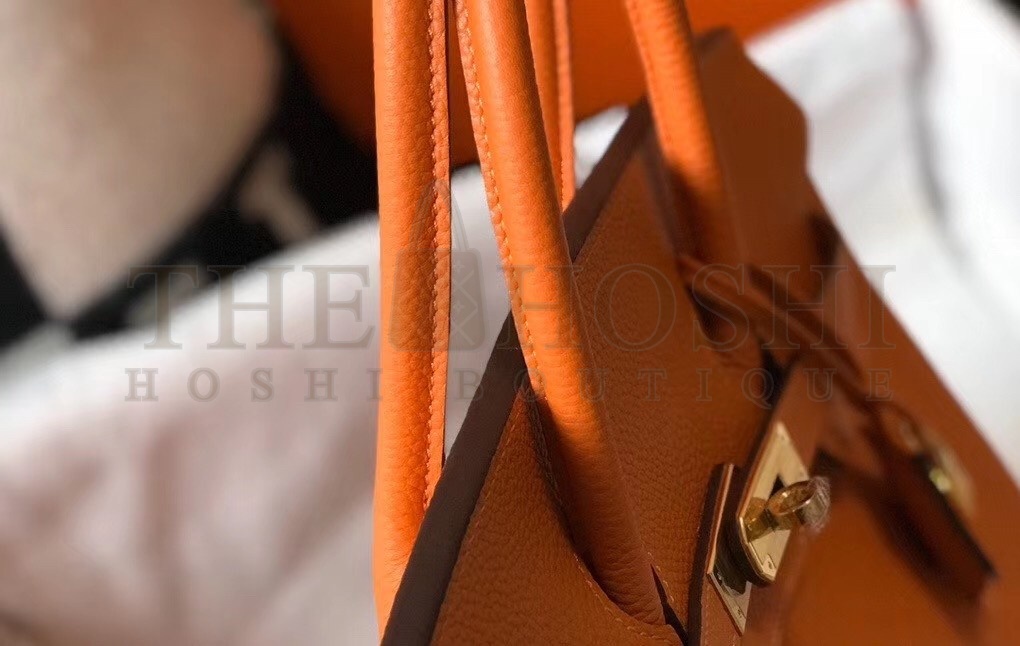 H**me5 Orange Clemence Birkin 35cm Bag Master Quality