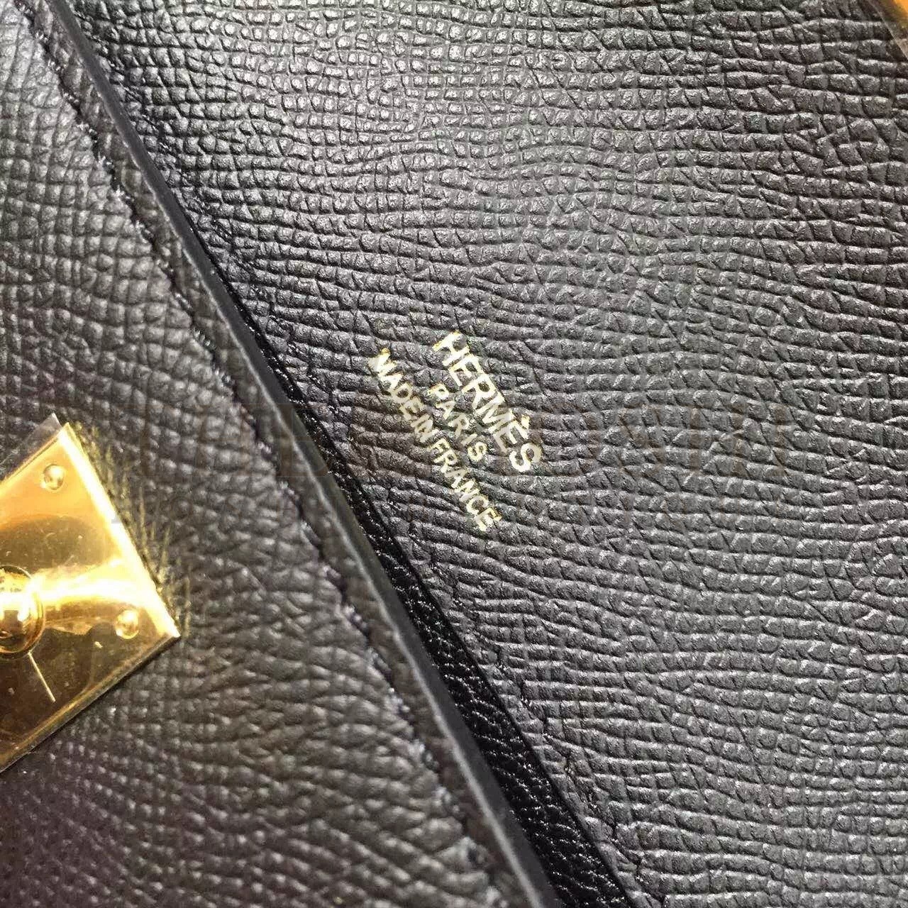 H**me5 Black Epsom Kelly Cut Handmade Bag Master Quality