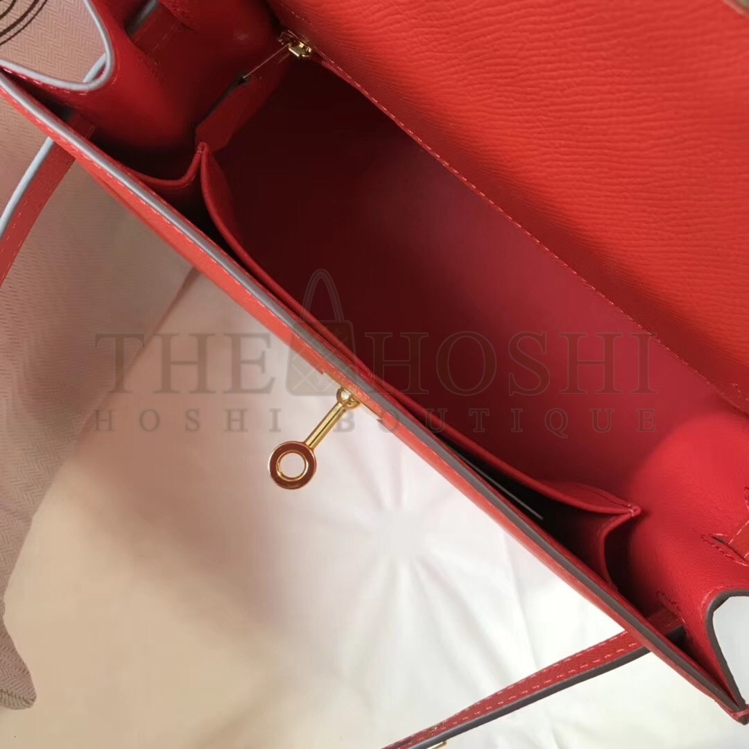 H**me5 Kelly 25cm Sellier Bag In Piment Epsom Leather Master Quality