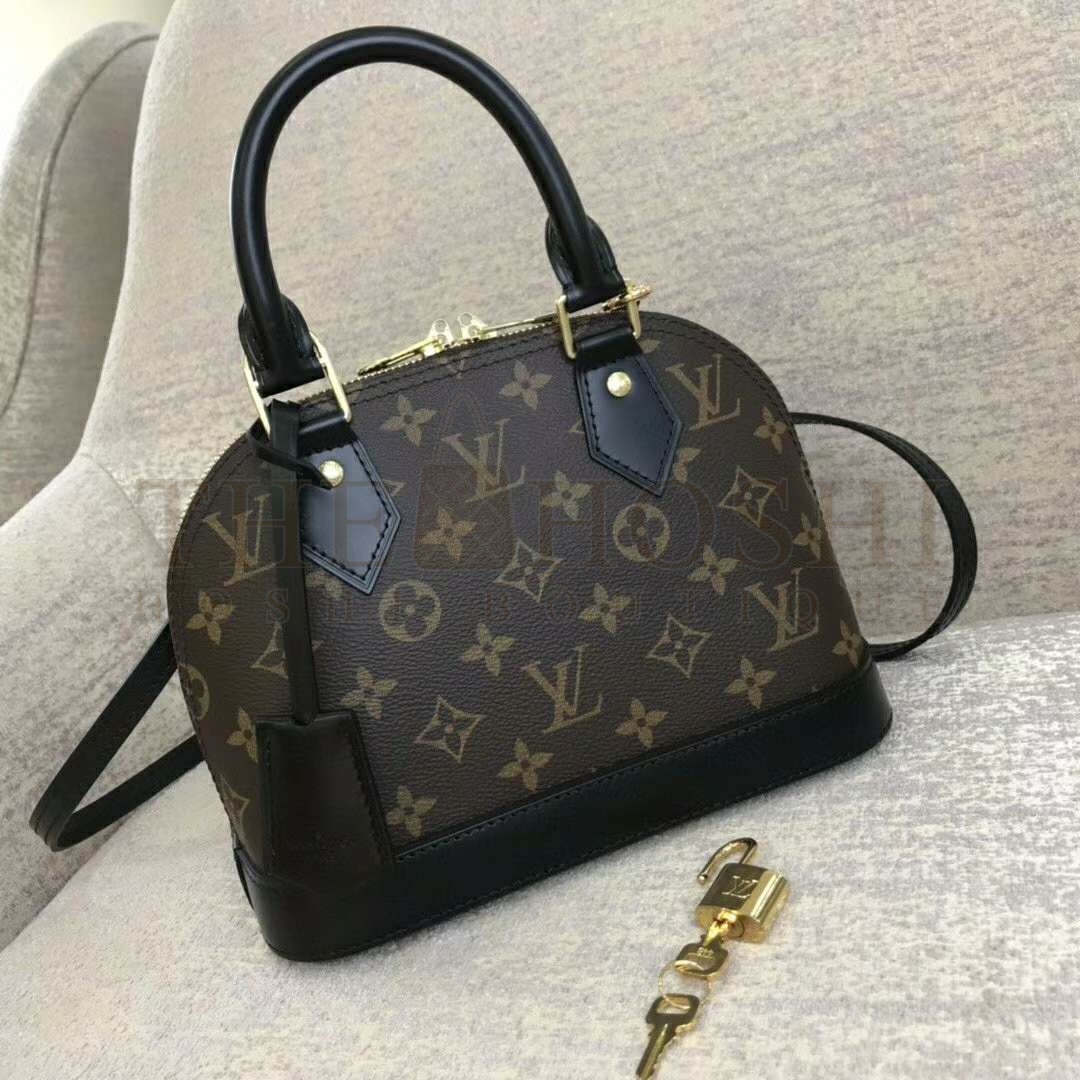 L0vis Vvtt0n LV Women Alma BB Handbag Monogram Canvas-Brown Master Quality