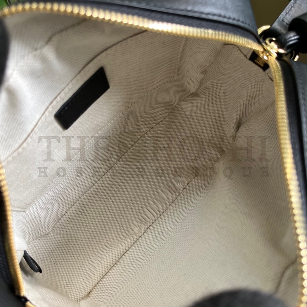 Gvc*1 Women GG Blondie Small Shoulder Bag Black Leather Round Interlocking G Master Quality