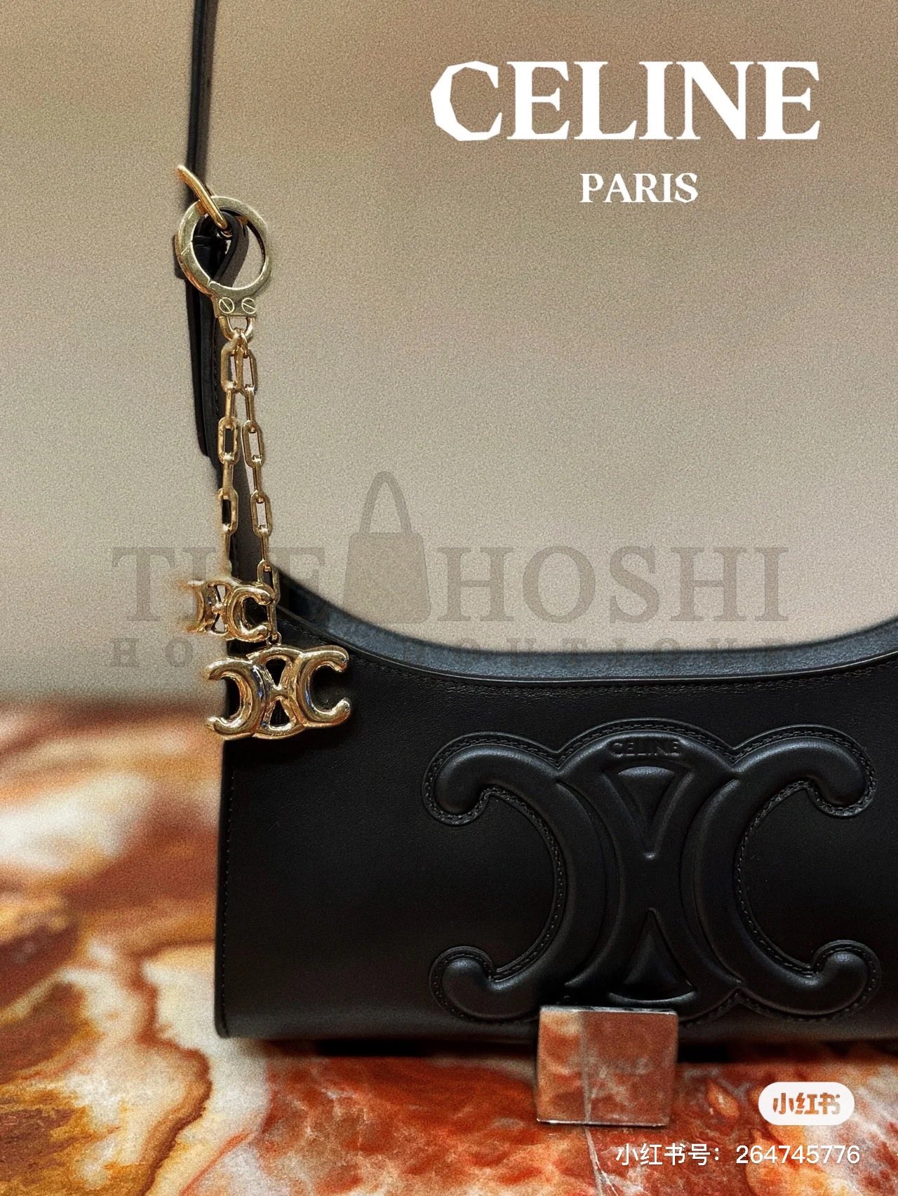 Ce1i*e Smooth Calfskin Cuir Triomphe Shoulder Bag Master Quality