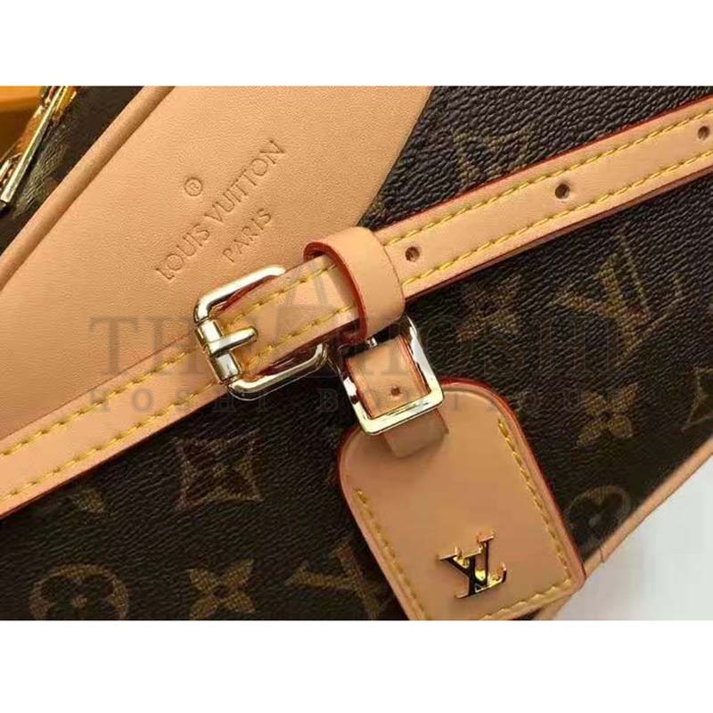 L0vis Vvtt0n LV Women Deauville Mini Handbag Monogram Coated Canvas-Brown Master Quality