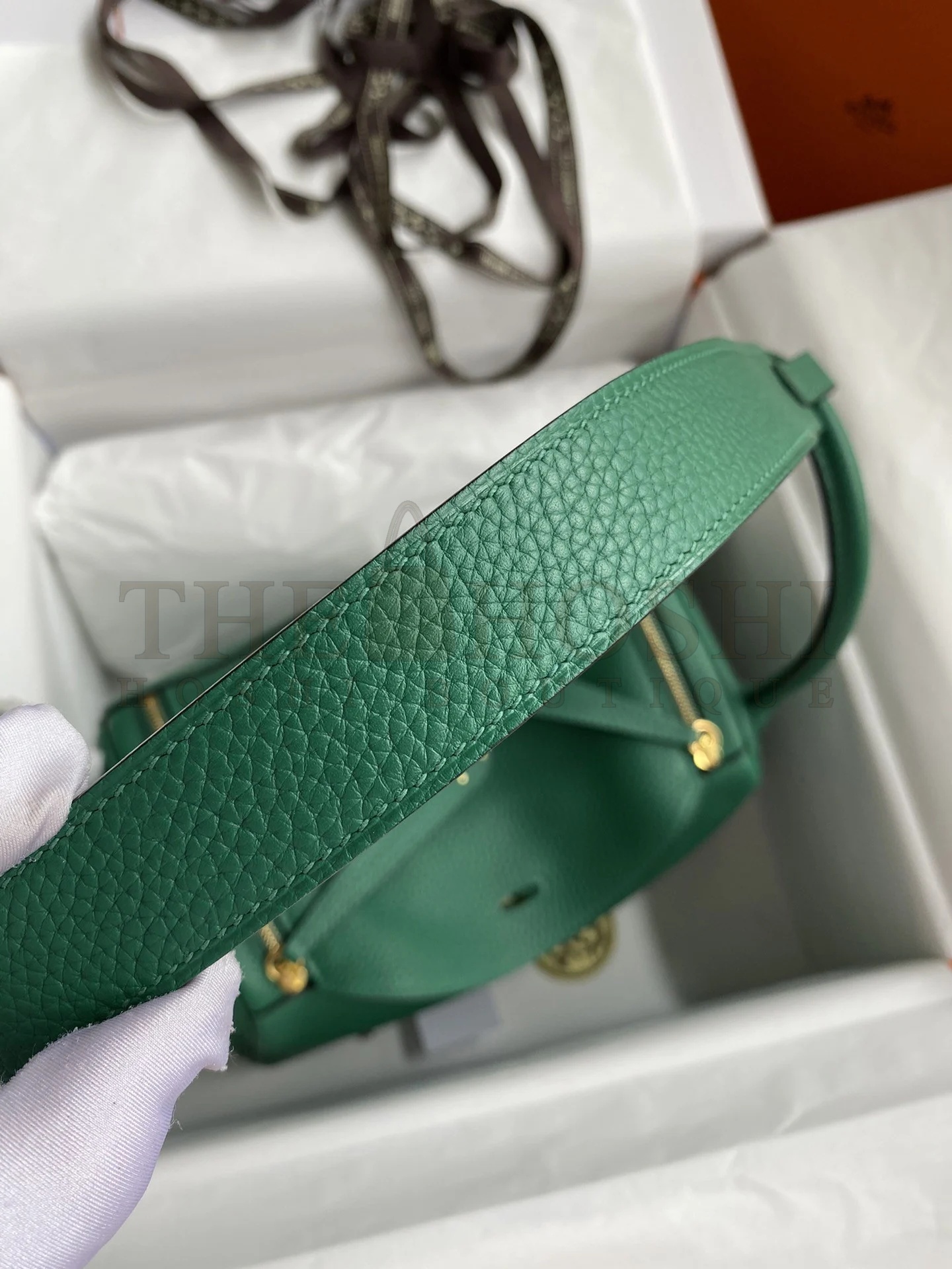 H**me5 Lindy 30 Handmade Bag In Malachite Clemence Leather Master Quality