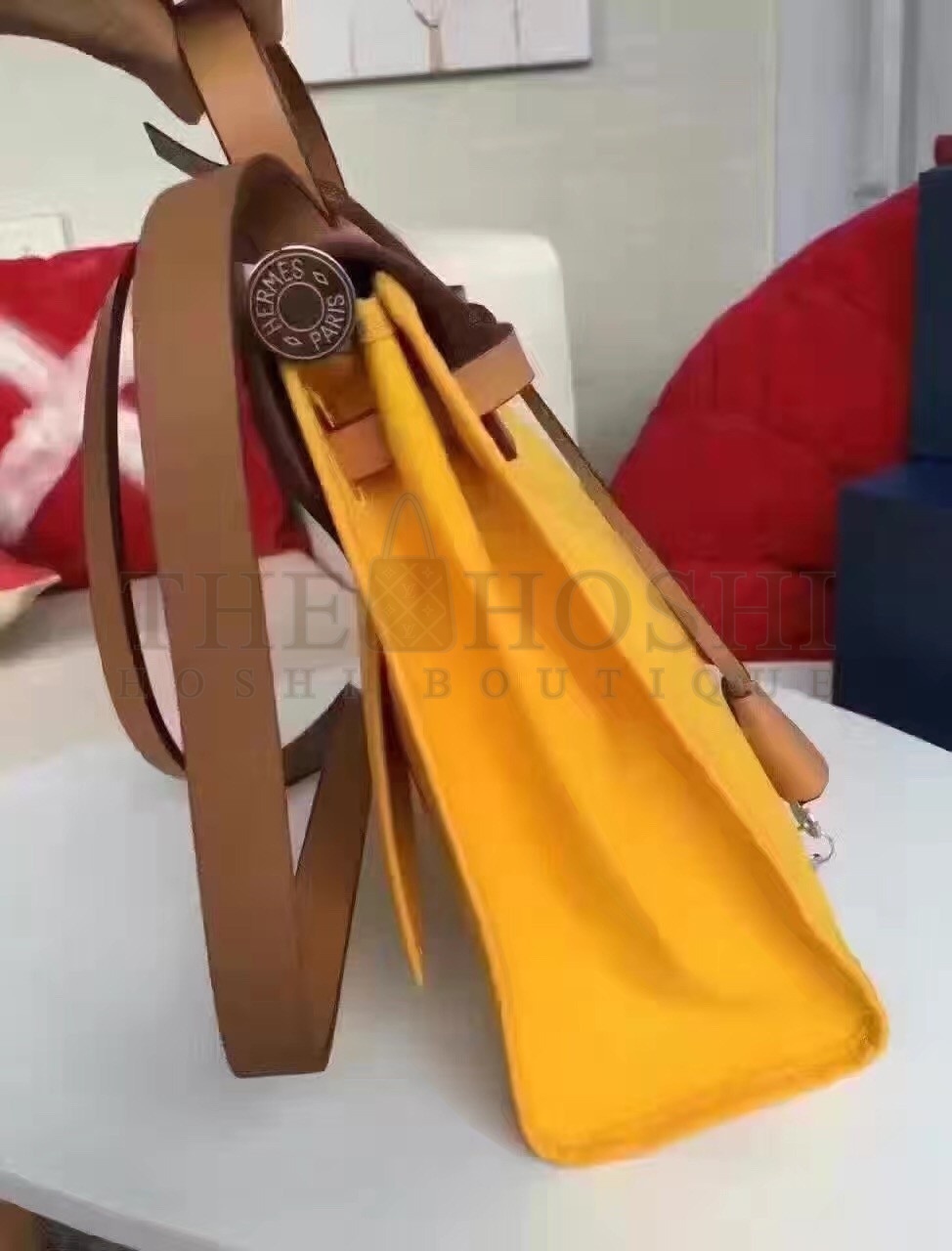 H**me5 Herbag Zip PM 31cm Bag In Yellow Canvas Master Quality