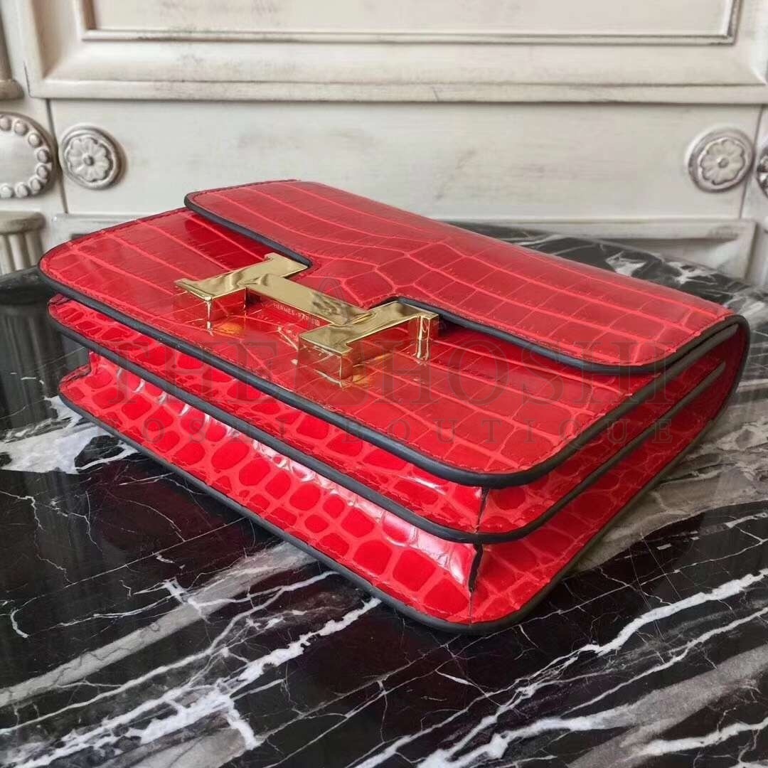 H**me5 Cherry Constance MM 24cm Crocodile Bag Master Quality