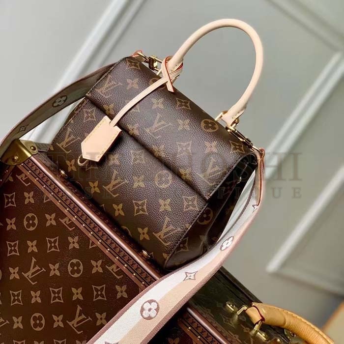 L0vis Vvtt0n LV Women Cluny Mini Handbag Monogram Coated Canvas Cowhide Leather Master Quality