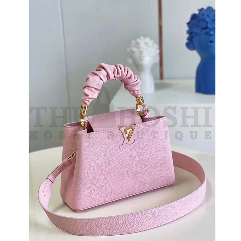 L0vis Vvtt0n LV Women Capucines BB Handbag Pink Taurillon Calfskin Master Quality