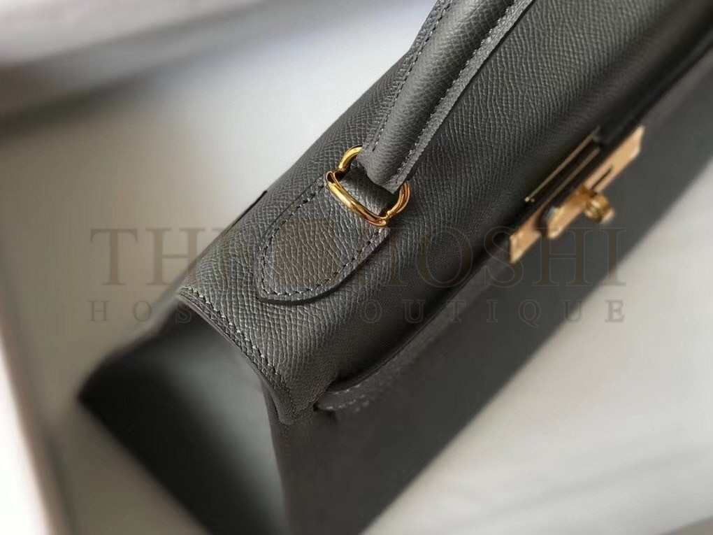 H**me5 Kelly 28cm Sellier Bag In Ardoise Epsom Leather Master Quality