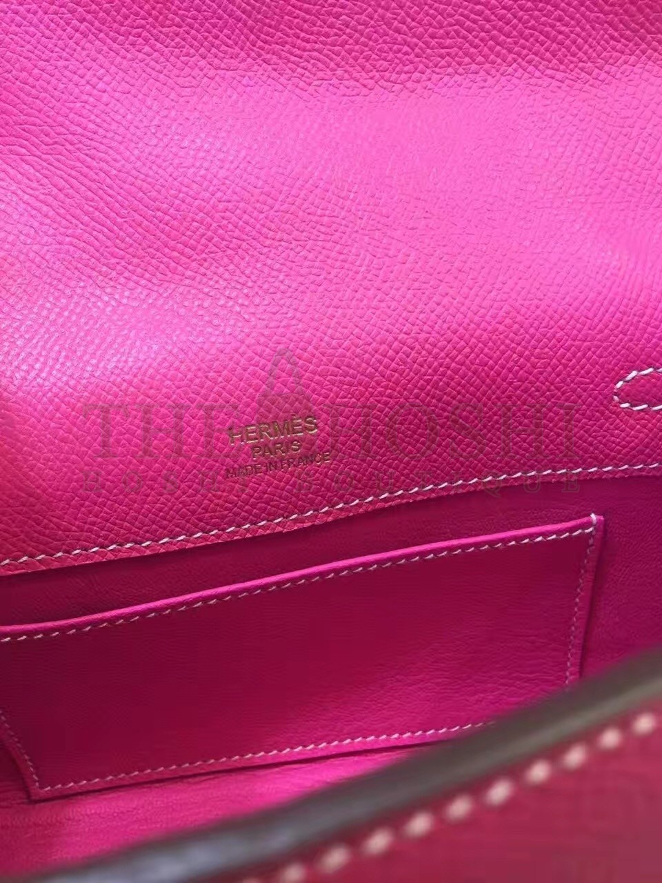H**me5 Rose Red Kelly Pochette Epsom Handmade Bag Master Quality