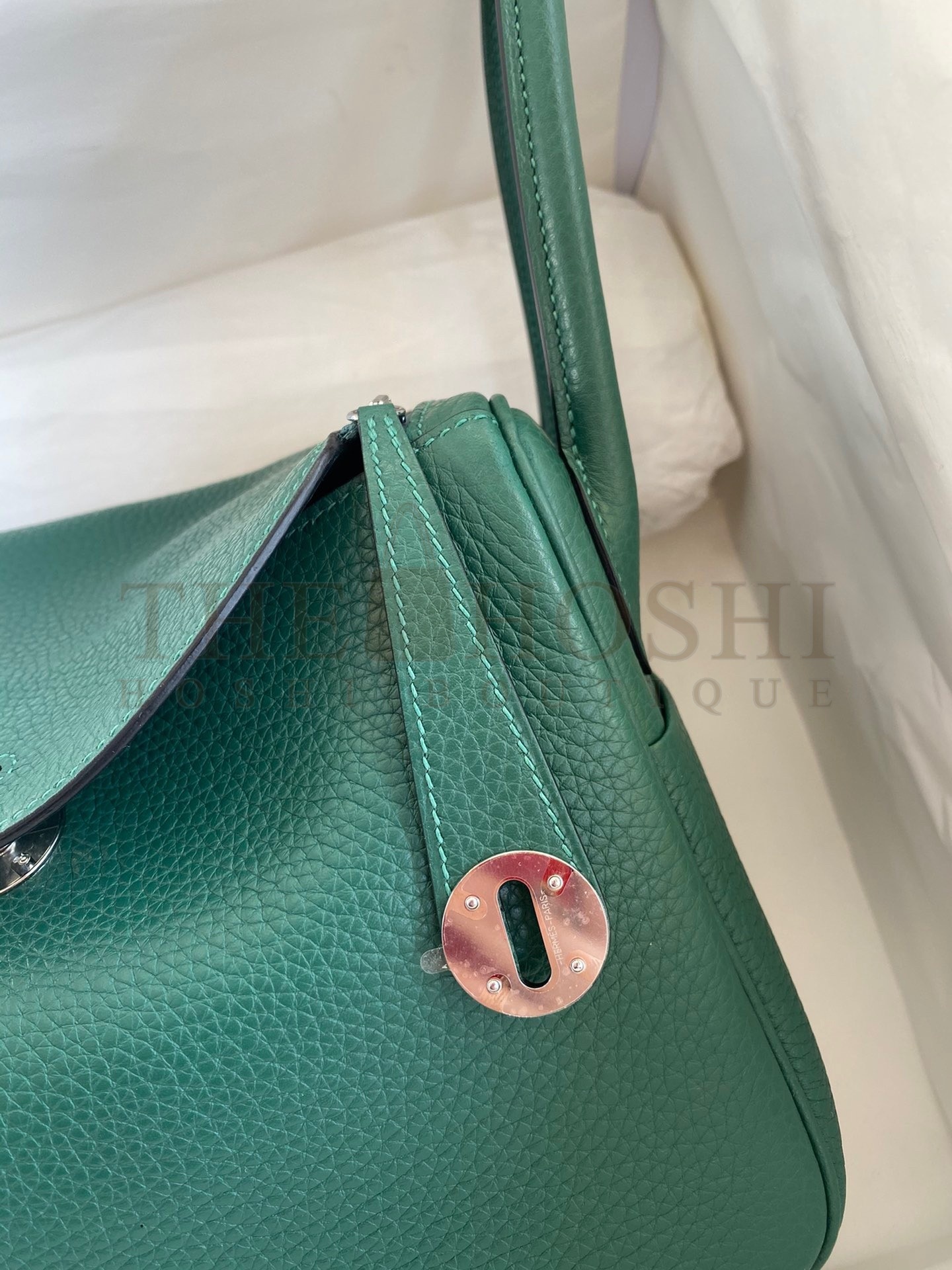 H**me5 Lindy 26 Handmade Bag In Malachite Clemence Leather Master Quality