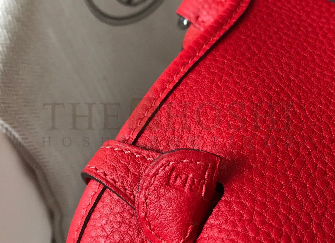 H**me5 Evelyne III Mini Bag In Red Clemence Leather Master Quality