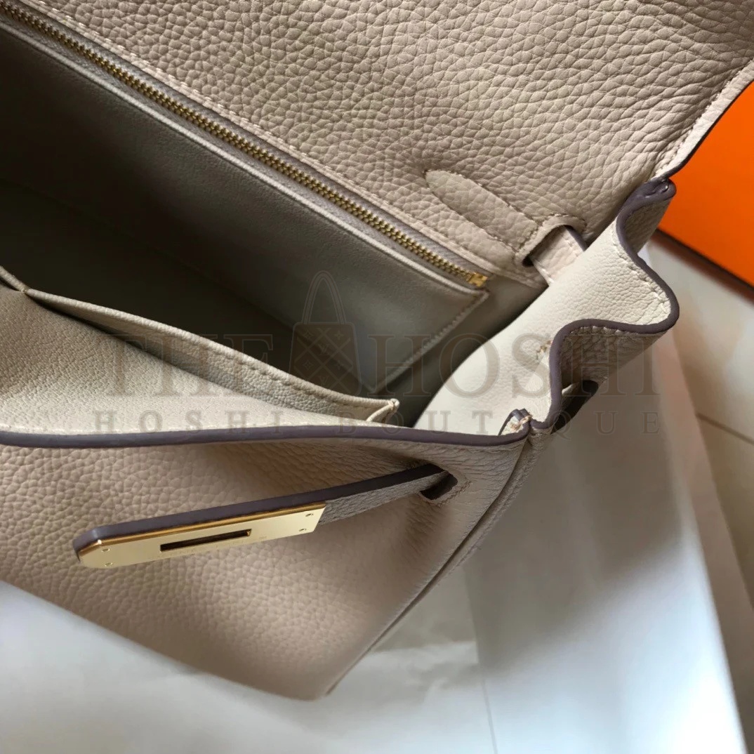 H**me5 Kelly 25cm Retourne Bag in Trench Clemence Leather GHW Master Quality