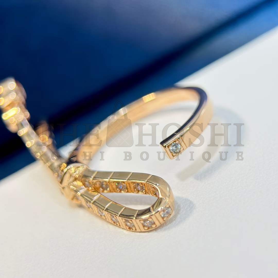 Ch**el Women CC Ruban Ring 18K Beige Gold D1am0nds Master Quality