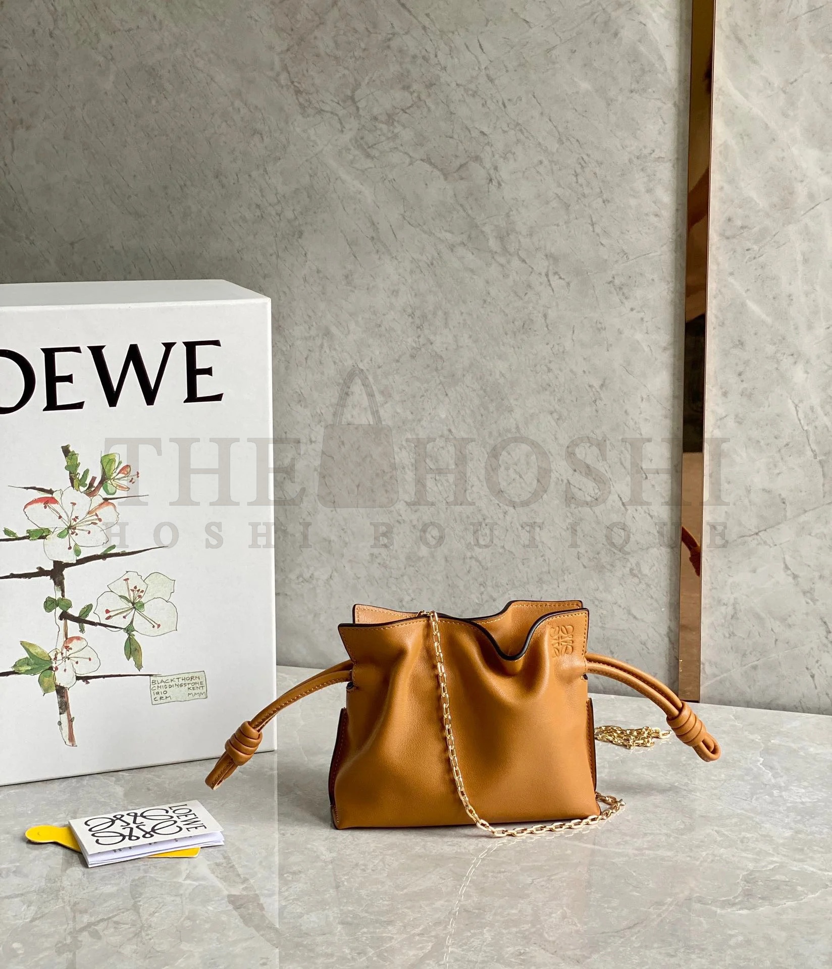 L0ew* Flamenco Nano Clutch In Brown Nappa Leather Master Quality