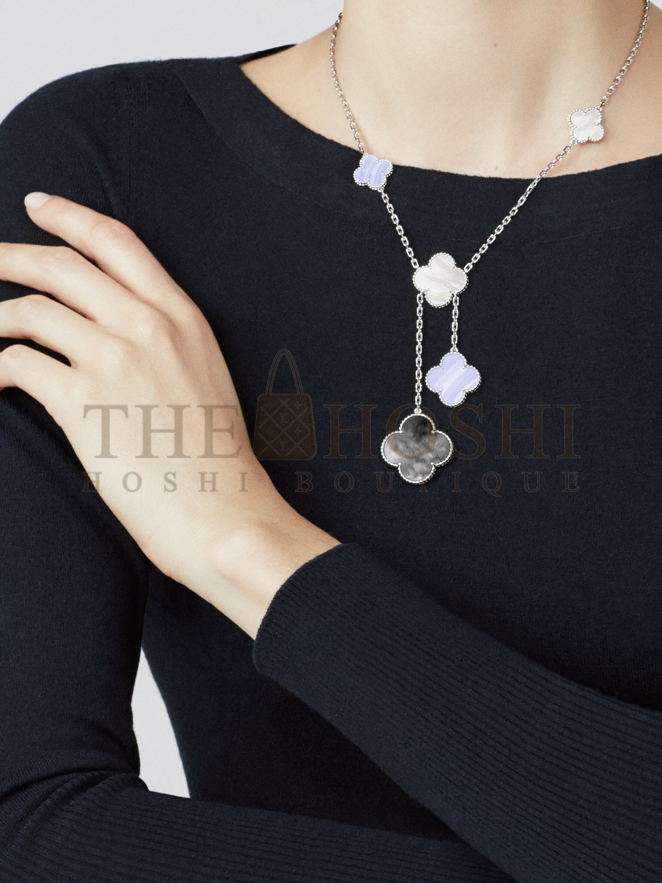 V*n Cl**f & Arpels Six Flowers Clover Necklace, Magic Alhambra necklace, 6 motifs Master Quality